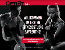Tablet Screenshot of optifit-bayreuth.de